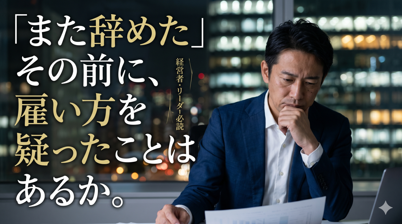 「人手不足」の正体は、雇用の設計ミスだった。