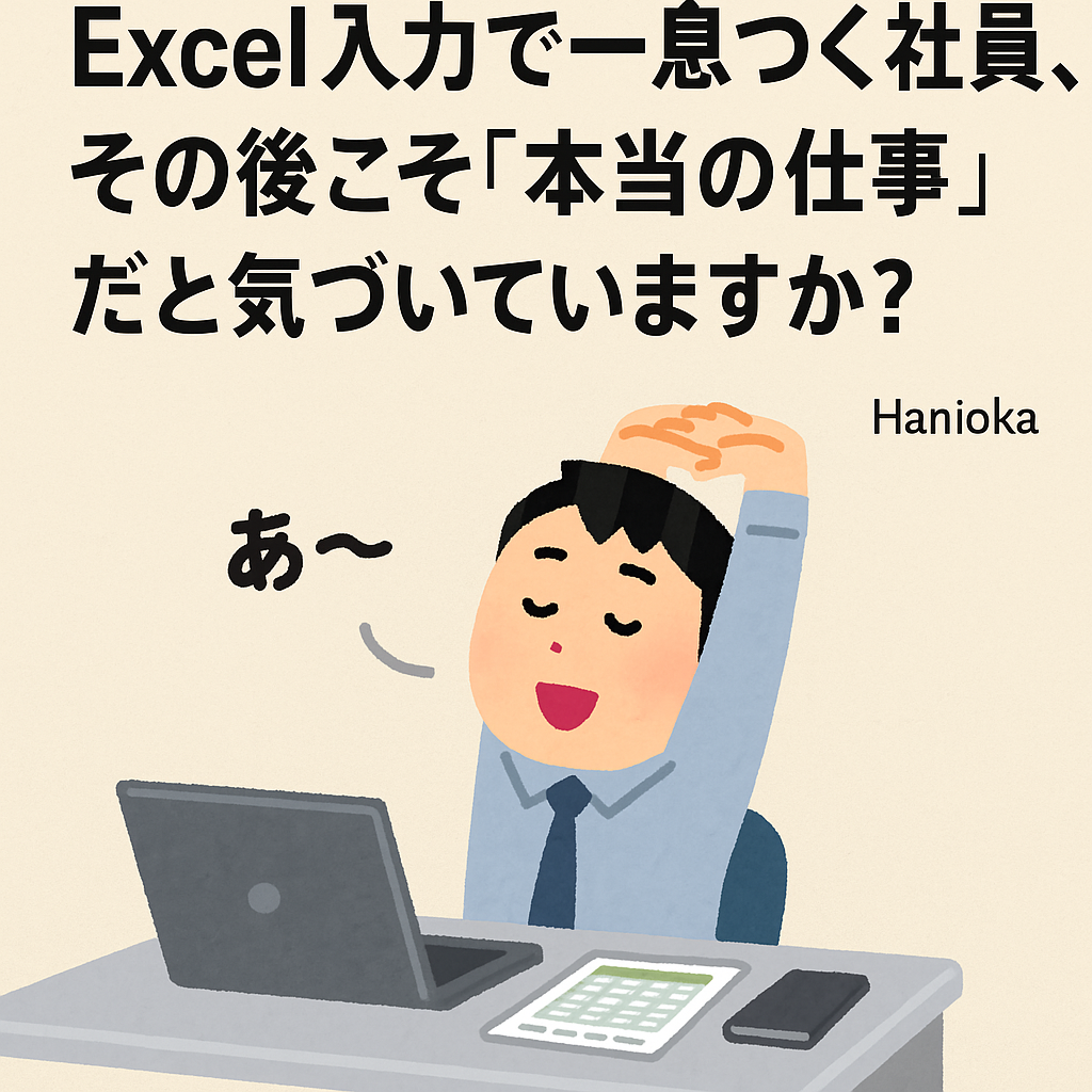 Excel入力で一息つく社員、その後こそ“本当の仕事”だと気づいていますか？
