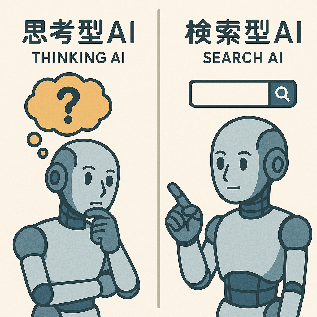 ChatGPTにWeb検索機能が付いたので、検索型AIとの違いを聞いてみた。